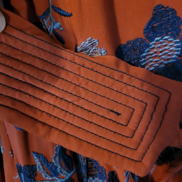 Anthropologie embroidered Juniper belted swing dress - XS.      A72 - Picture 3 of 14